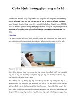 Chữa bệnh thường gặp trong mùa hè ppt