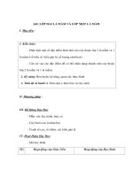 Sinh học 6 - LỚP HAI LÁ MẦM VÀ LỚP MỘT LÁ MẦM pptx