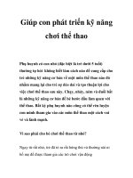 Giúp con phát triển kỹ năng chơi thể thao pptx