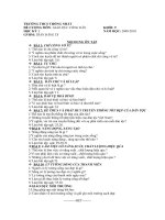 ĐỀ CƯƠNG ÔN TẬP HỌC KÌ 2