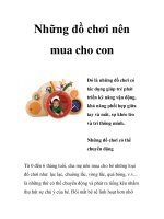 Những đồ chơi nên mua cho con ppt