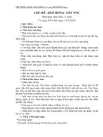 Kế hoạch giảng dạy chủ đề quê hương