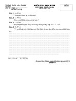 Đề đáp án KTHK II Địa 6