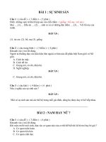 BỘ ĐỀ TRẮC NGHIỆM KHOA 5