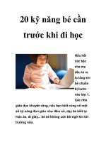 20 kỹ năng bé cần trước khi đi học pps
