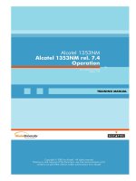 Alcatel 1353NM Alcatel 1353NM rel. 7.4 Operation TRAINING pot