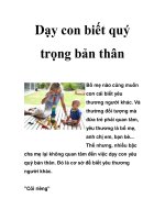 Dạy con biết quý trọng bản thân potx