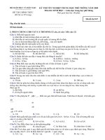 Đề thi tốt nghiệp 2009 môn sinh học ( Trang 13)