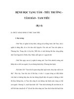 BỆNH HỌC TẠNG TÂM - TIỂU TRƯỜNG TÂM BÀO - TAM TIÊU (Kỳ 4) doc
