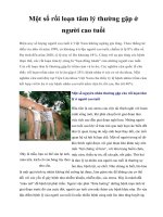 Một số rối loạn tâm lý thường gặp ở người cao tuổi docx