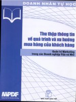 Thu nhập thông tin về quá trình và xu hướng mua hàng của khách hàng pdf