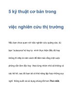 5 kỹ thuật cơ bản trong việc nghiên cứu thị trường pot