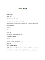 Giáo án sinh học 8 - Thân nhiệt pdf