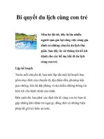 Bí quyết du lịch cùng con trẻ pot