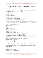 CĐ: Nhị thức Niu-tơn và tam giác Pát-can