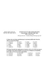 Đề+ đáp án thi HSG Anh 8-2010