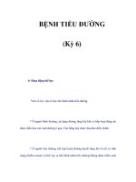 BỆNH TIỂU ĐƯỜNG (Kỳ 6) pptx