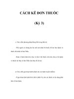 CÁCH KÊ ĐƠN THUỐC (Kỳ 3) potx