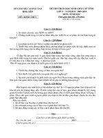 Đề thi HSG tỉnh môn sinh 9 năm học 09_2010