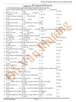 Tài liệu ôn thi tốt nghiệp giới từ