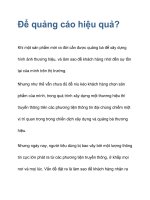 Để quảng cáo hiệu quả? ppsx