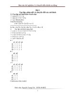 Báo cáo thí nghiệm - Lý thuyết điều khiển tự động pot