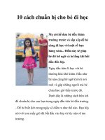 10 cách chuẩn bị cho bé đi học pptx