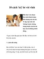 10 cách ''''trị'''' bé vòi vĩnh pps