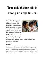 Trục trặc thường gặp ở đường sinh dục trẻ em doc