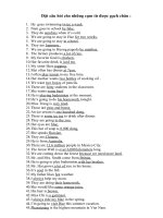 BT đặt câu hỏi ôn thi kỳ II