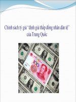 Thuyết trình Chính sách tỷ giá 
