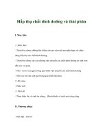 Giáo án sinh học 8 - Hấp thụ chất dinh dưỡng và thải phân pdf