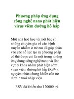 Phương pháp ứng dụng công nghệ nano phát hiện virus viêm đường hô hấp pdf