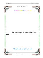 Bài tập nhóm: Kế toán chi phí sản xuất ppt