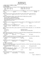 ĐỀ THI HỌC KỲ II MÔN HÓA HỌC 10