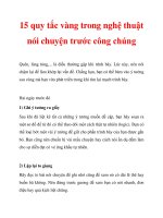 15 quy tắc vàng trong nghệ thuật nói chuyện trước công chúng doc