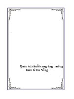 Quản trị chuỗi cung ứng trường kinh tế Đà Nẵng pps