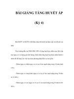 BÀI GIẢNG TĂNG HUYẾT ÁP (Kỳ 4) pptx