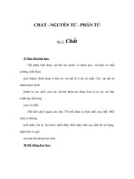 Giáo án Hoá 8 - CHẤT - NGUYÊN TỬ - PHÂN TỬ - Chất docx