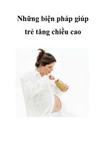 Những biện pháp giúp trẻ tăng chiều cao ppsx