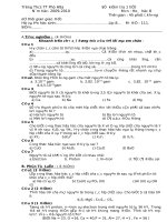 Đề kiểm tra hóa 8 - bài 1 HKI