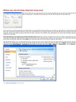 Những mẹo nhỏ khi dùng công thức trong excel pdf