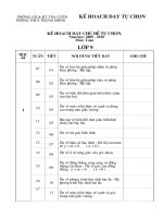 Kế hoạch dạy Tự Chọn Toán 6-7-8-9 năm 09-10