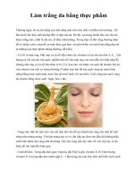 Làm trắng da bằng thực phẩm pdf