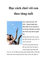 Học cách chơi với con theo từng tuổi pptx