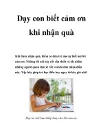 Dạy con biết cảm ơn khi nhận quà pdf