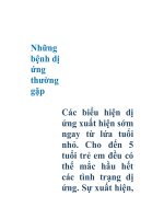 Những bệnh dị ứng thường gặp potx