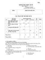 ĐỀ THI HỌC KỲ II - VẬT LÝ 7 - ĐỀ LẺ