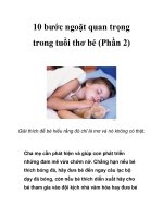 10 bước ngoặt quan trọng trong tuổi thơ bé (Phần 2) potx