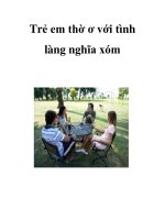 Trẻ em thờ ơ với tình làng nghĩa xóm ppsx